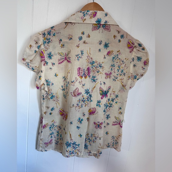 Heart Moon Star Whimsy Goth Butterfly 90s Top - Picture 3 of 3